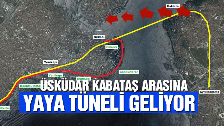 Üsküdar-Kabataş Tüneliyle Yürüyerek Rahatlıkla Karşıya Geçebilecek